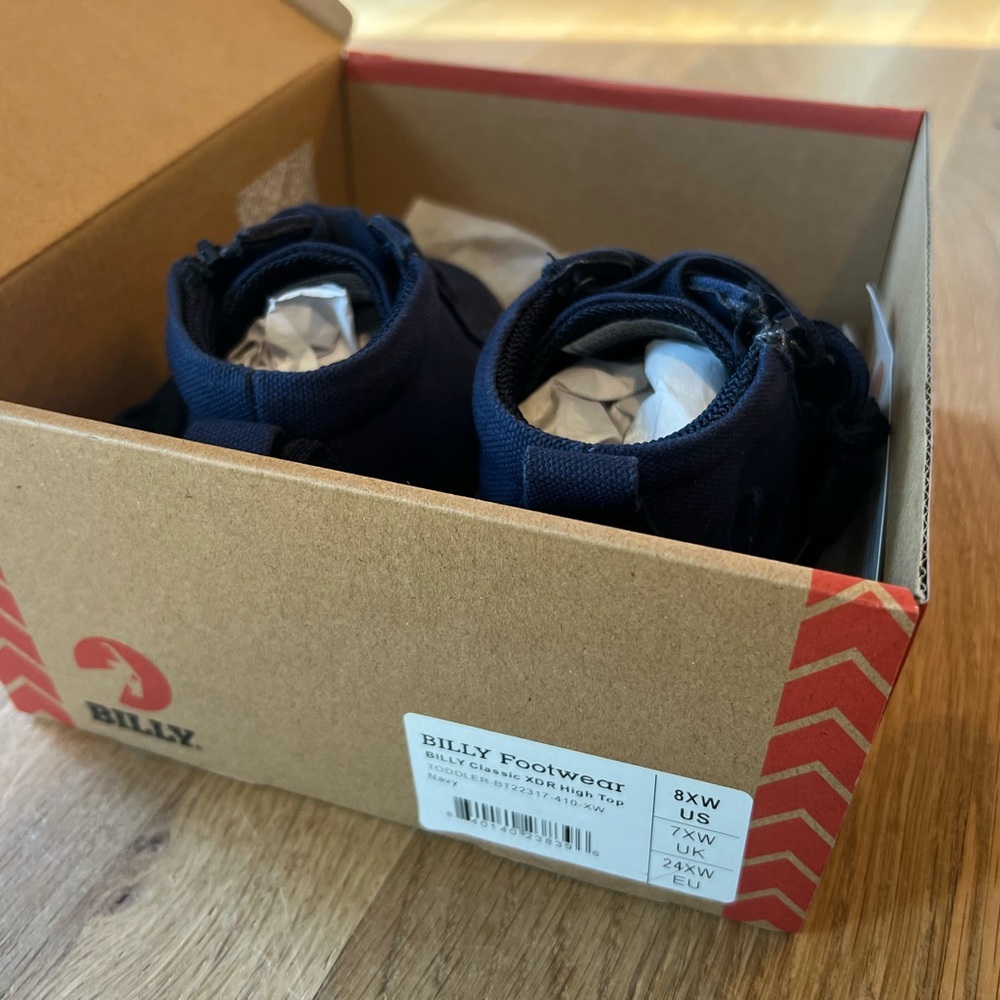 Navy Blue Kids Sneakers - Picture 4 of 5